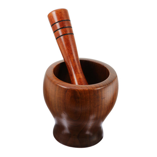 2 Sets Garlic Masher Wooden Grinders Garlic Bowl Coffee Bean Garlic Crusher Garlic Mincer Small Tools Small Grinder Mincer Tool Wood Tools Mortar and Pestle Household Pill