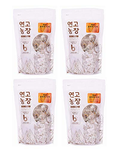 [YEON GO FARM] 100% Korean Roasted Real Pumpkin Red Bean Triangle Teabag 0.03oz /1g (Pack of 4) w/Adzuki Beans Job's Tears Handmade Roasting ???? ??? ????
