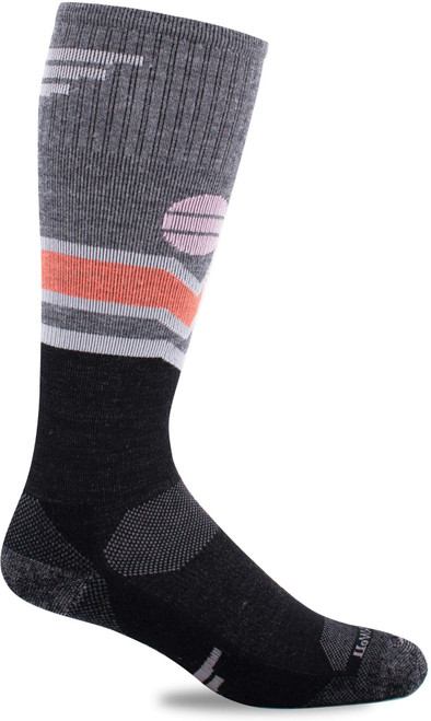 Sockwell Women's Mountain Beat Knee High Moderate Graduated Compression Sock, Black - S/M