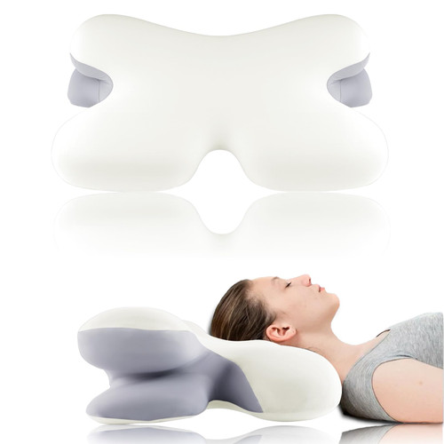 Hotodeal Cervical Neck Pillow,Memory Foam Pillows for Neck Pain Relief,Adjustable Cervical Pillow with Cooling Pillowcase,Ergonomic Orthopedic Pillow for Side Back Stomach Sleeper