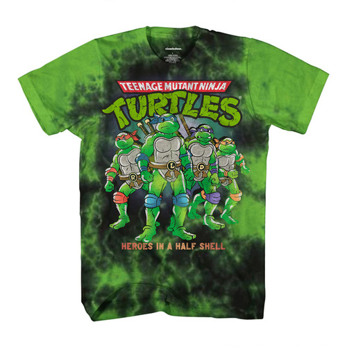Teenage Mutant Ninja Turtles Mens' Heroes In A Half Shell Tie-Dye T-Shirt, 2X-Large
