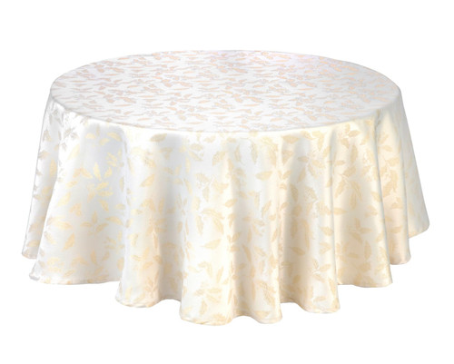 Lenox, Holly Shimmer, 70" Round Tablecloth