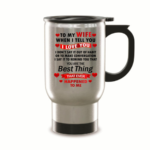 Novelty Heat Colour Changing Mug Surprise for Wife I Love You 14oz Steinless Steel Travel Mug