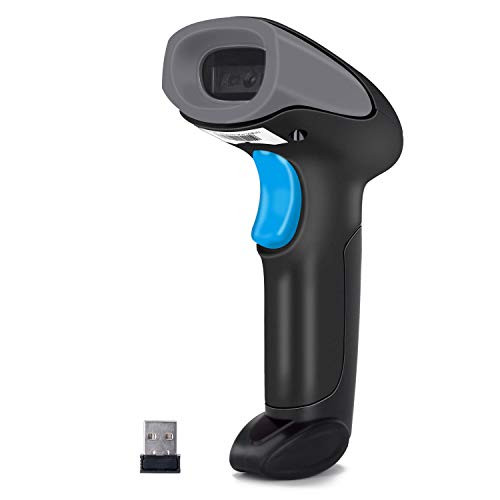 NYEAR Barcode Scanner Wireless Automatic 1d Barcode Scanner Wireless USB Cordless 1D Automatic Barcode Reader Handhold Bar Code Scanner with USB Receiver Work With Windows,Cashier, Mac ,NT100-H26