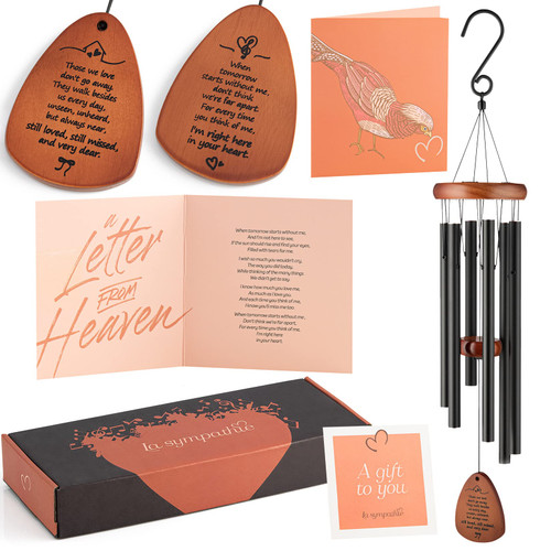 Sympathy Wind Chimes Memorial Wind Chimes for Loss of Loved One, Memorial Gifts/Sympathy Gift/Bereavement Gifts/Condolence Remembrance Gift in Memory of Mother Father,32 Inch
