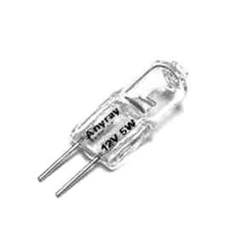 (5) 5W 5-Watt 12-Volt G4 5watt T3 halogen light bulbs 5-Lamps Anyray A1732Y