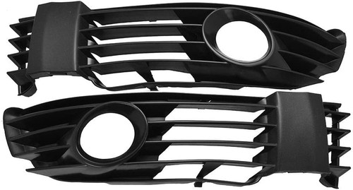 Xtremewarez 2PCS Front Bumper ABS Plastic Fog Light Grill Grille Cover (With Hole) For Passat B5.5 2001-2005