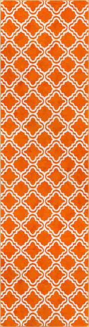 Well Woven Kids StarBright Calipso Modern Geometric Trellis Orange 2' x 7'3" Runner Area Rug