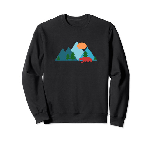 Mountains and Nature Scene Vacation Souvenir Design Sweatshirt