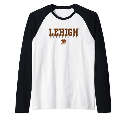 Lehigh University Mountain Hawks Stacked Raglan Baseball Tee