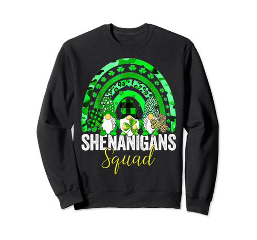 Shenanigans Squad Irish Gnomes Rainbow St. Patrick's Day Sweatshirt