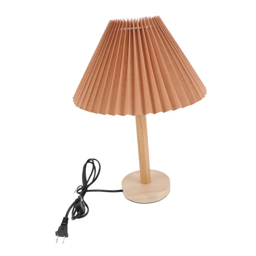 Hemoton Bedroom Bedside Table Lamp Night Lamp Pleated Shade Lamp Table Lamp for Bedroom Japanese Bedside Lamps Table Lights for Desk Night Light for Paper South Korea Led Girl