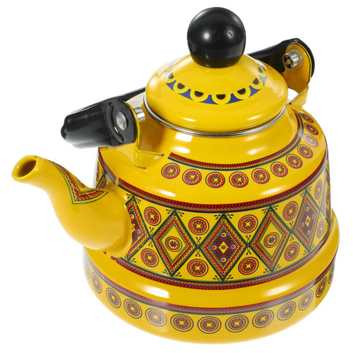 KJHBV Enamel Enamel Kettle Whistle Tea Kettle Kitchen Teapot Tea Kettle Stovetop Tea Kettles Stovetop Whistling Pot Tea Pitcher Handheld Coffee Kettle Induction Cooker Household Tea Set