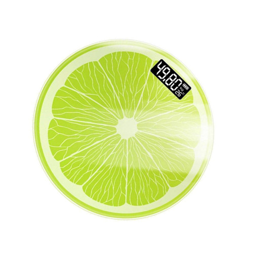 COOLHIYA 1pc Electronic Scale Lemon Scale Lemon Design Digital Bathroom Scale (180kg) Digital Bathroom Scales Body Weight Scale Electronic Body Scale Tempered Glass Number