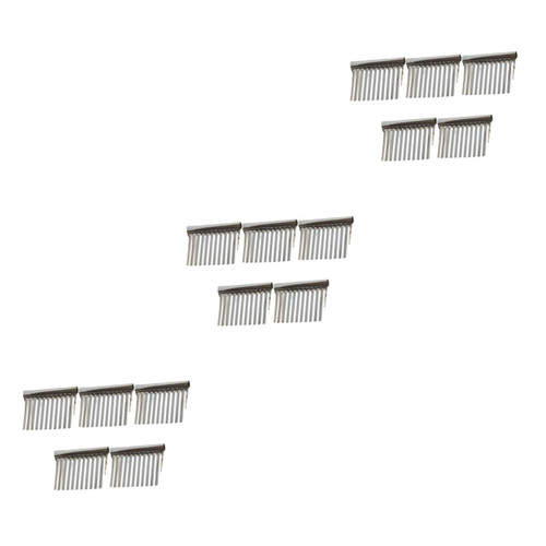 YARNOW 15 Pcs Crinkle Fry Cutter French Fry Maker Cutter Potato Wavy Chopper Carrot Chip Cutter Potato Crinkle Cutter Fruit Cutting Tool Butter Cutter Waffles Replace Stainless Steel