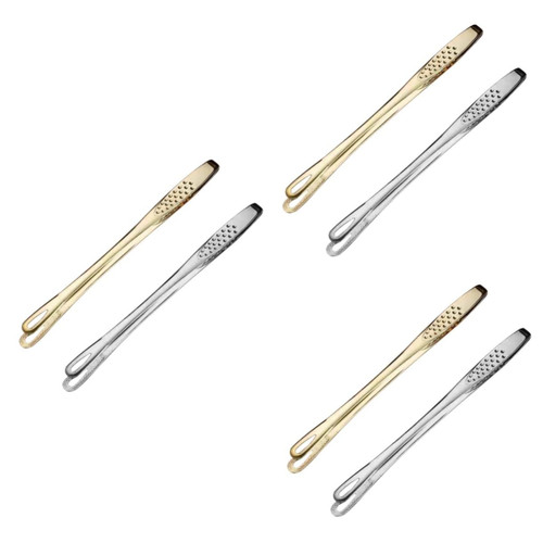 Ciieeo Barbecue Clip 6 Pcs Dessert Tongs Kitchen Salad Tongs Grill Tools s Bread Tong Bread Clamp Toaster Tongs Grilling Tongs Chef Tongs Stainless Steel Tong Food Clip Steak