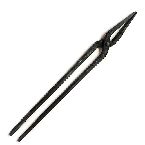 CYGG Flat Nosed Blacksmith Tongs Iron Tongs Engineer Blacksmith Anvil Forge Blacksmith Tools Hand Forged Blacksmith Tongs Tools Full Metal Handled Grip