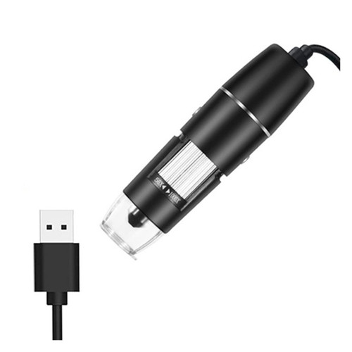 TYZK Microscope Kit USB Digital Microscope Handheld 1000X-1600X 8 LED Magnification Mini Video Camera Microscope Lens Adapters (Color : Without Stand, Magnification : 1600X)