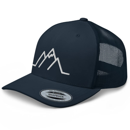RIVEMUG Mountain Mesh Outdoor Trucker Hat Snapback Hat Adjustable Baseball Cap Men Women Navy RIVEMUG Mountain Mesh Outdoor Trucker Hat Snapback Hat Adjustable Baseball Cap Men Women Navy