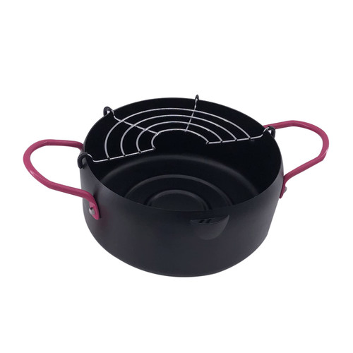 Japanese Tempuras Frying Pan Household Mini Nonstick Induction Cooker Frying Pan Japanese Small Pan Frying Pan Deep Fryer With Oil Filtration Filters