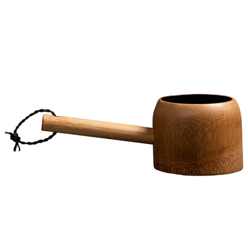 Water tea ceremony ladle Ladle Japanese Style Long Handle Hishaku Bailer Water Dipper for Garden Tea wooden water ladle Ceremony bath ladle