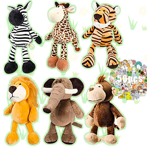 6 Pieces Plushies 11.8 inch Safari Stuffed Animals Plush Toy Set Lion Tiger Elephant Zebra Giraffe Monkey Animal Themed Parties Wild Animals Soft Plush Toys for Boys, Girls, Adults 6 Pieces Plushies 11.8 inch Safari Stuffed Animals Plush Toy Set Lion Tiger Elephant Zebra Giraffe Monkey Animal Themed Parties Wild Animals Soft Plush Toys for Boys, Girls, Adults