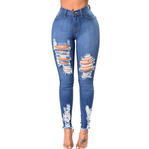 Bblulu Stretch Skinny Jeans for Womens High Waist Stretchy Shaping Jeans Stretch Skinny Jeans with Pockets Blue