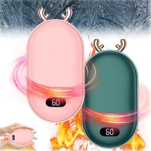 Timnamy Mini Electromagnetic Portable Heater, Timnamy Mini Portable Kinetic Heater, Mini Electromagnetic Portable Heate, Electromagnetic Molecular Interference Antifreeze Snow Removal (Green+Pink)
