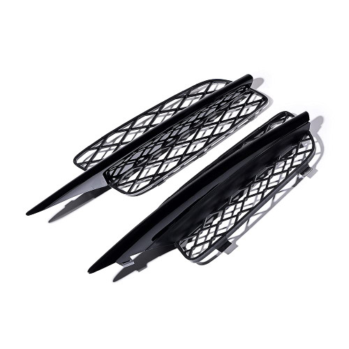 AstraDepot Auto Car Front Lower Bumper Mesh Grille Fog Light Grill Guard Glossy Black Trim Compatible for BMW X5 E70 2007-2010 4.8i 30i 35d 48i