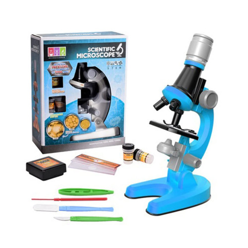 GBOOTS Microscope Accessories Kit for Adult Zoom Microscope Lab LED 800X Biology Microscope for Science Experiment Kit Accessory (Color : Blue)