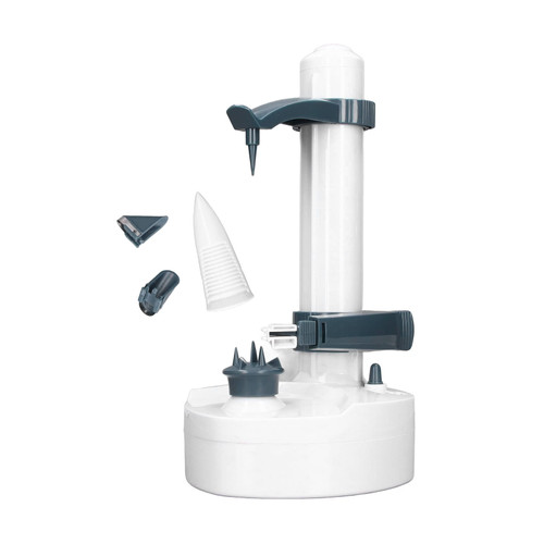 Vegetable Peeler, Fruit Peeler, ABS Electric Standing Peeler Multifunction Automatic Rotating Cutter Paring Tool for Kitchen Potato Vegetable Fruit(White) Vegetable Peeler, Fruit Peeler, ABS Electric Standing Peeler Multifunction Automatic Rotating Cutter Paring Tool for Kitchen Potato Vegetable Fruit(White)