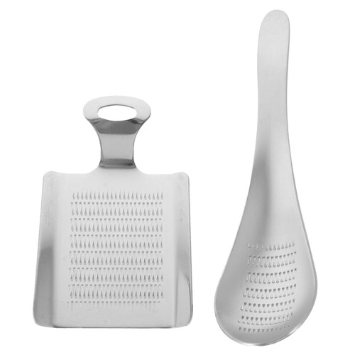 Ciieeo 10 Pcs Stainless Steel Grinder Garlic Masher Ginger Masher Fruits Grater Mini Ginger Grater Cheese Grater Manual Ginger Presser Grinder Spoon Vegetables Puree Kitchen Supplies Baby