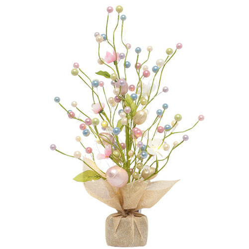 Lighted Easter Tree With Easter Eggs Ornaments For Indoor And Outdoor Easter Decoration Holiday Spring Party Supplies Easter Egg Tree Ornaments Outdoor