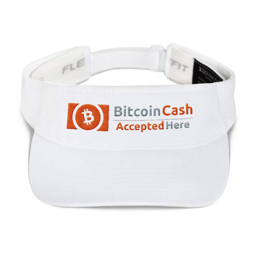 Hogue WS LLC Bitcoin Cash Accepted Here Visor (Embroidered) Crypto Lover BCH White