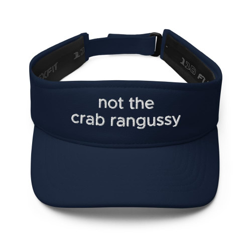 Not The Crab Rangussy Hat (Embroidered Visor) Funny Crab Rangoon Meme Hats Navy