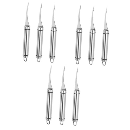 Gadpiparty 9 pcs Shrimp Separator shrimp peeler shrimp shell peeler prawn peeler kitchen shrimp scissors shrimp deveiner shrimp handling tool prawn deveiner thread cutter Stainless steel food