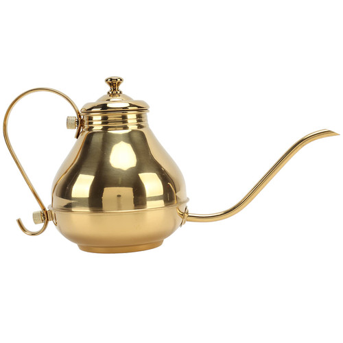 NDNCZDHC Pour Over Coffee Kettle 1L Gold Gooseneck Kettle for Coffee and Tea, Stainless Steel Small Tea Kettle Pour Over Kettle for All Stovetops