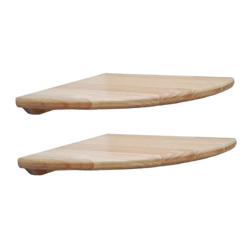 Holibanna 2 Pcs Corner Shelf Wooden Floating Shelf Wooden Shelf Corner Book Shelf Wall Mounted Storage Shelf Wood Display Shelf Wooden Book Shelves Solid Wood Sector Wall Hanging