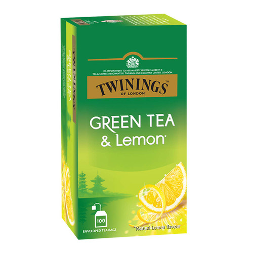 Twinings Green Tea And Lemon, 100 Tea Bags Green Tea & Lemon Twinings Green Tea And Lemon, 100 Tea Bags Green Tea & Lemon