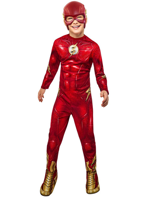 Rubie's Boy's DC: The Flash Movie Costume Jumpsuit and Mask, As Shown, Large