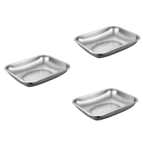 MAGICLULU 3 Pcs Stainless Steel Basket Sink Strainer Colander Strainer Bowl Soup Bowls Vegetable Colander Vegetable Wash Bowl Vegetable Drainer Basket Storage Basket Fruit Vegetable Dish