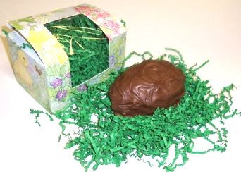 Scott's Cakes 1 Pound Orange Cream Center Filled Easter Egg Covered in Milk Chocolate