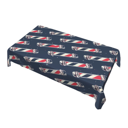 Rectangle Tablecloth Vintage-Barber-Pole 60 X 90 Inch Washable Polyester Table Cloth Table Cover for Dining Table Camping
