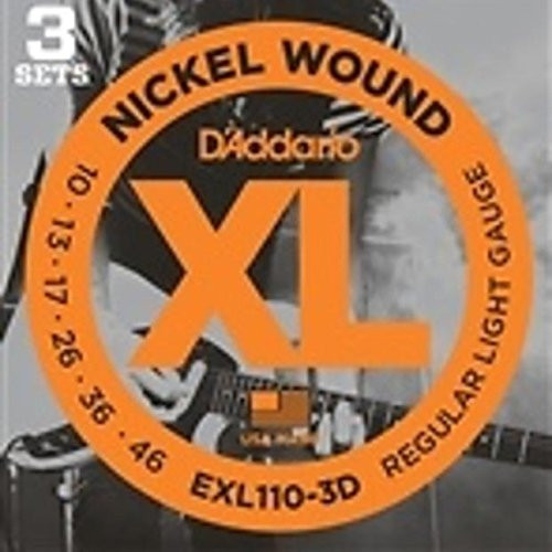 D'Addario D'Addario EXL110 Electric Guitar Strings - Light - 3 Pack