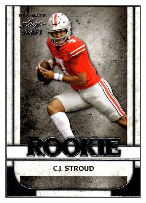 CJ STROUD RC 2022 Leaf Ultimate Draft PR:404 ROOKIE #2 Buckeyes NM+-MT+ NFL Football