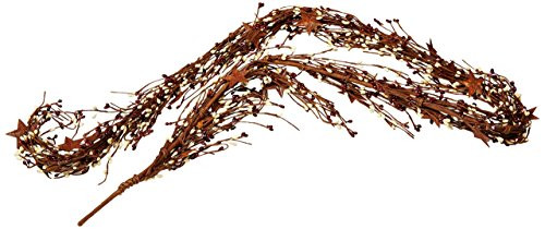 Your Heart's Delight Primitive Berries and Rusty Stars Garland, 72-Inch