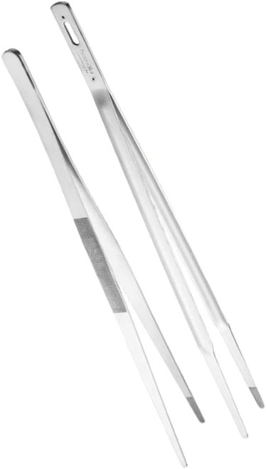 KIANSLA Food Clip 2pcs Barbecue Tongs Kitchen Utensils Stainless Steel Tongs Stainless Steel Meat Tweezers Salad Tong Toaster Tongs Fine Food Tweezers Tongs Kitchen Baking Tweezers Tongs BBQ Supply