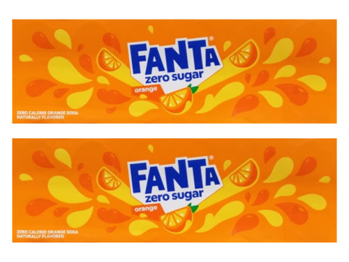 Fanta Fruit Flavored Soft Drink - Pineapple, Orange, Strawberry, and Grape Flavors - Bundled by Louisiana Pantry (Orange Zero, 24 Pack)