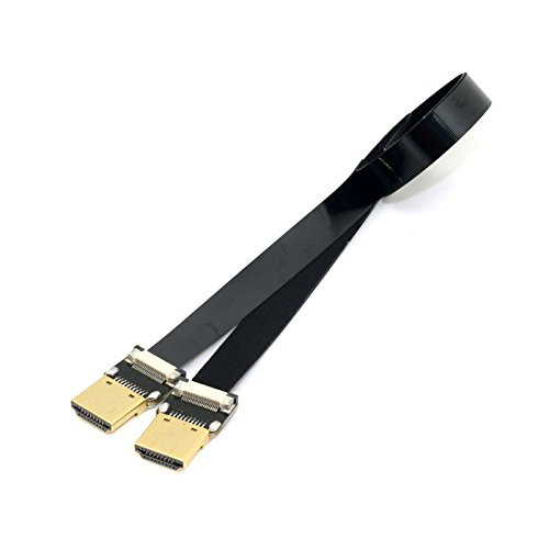 CY FPV HDMI Type A Male to HDMI Male HDTV FPC Flat Cable 50cm for Multicopter Aerial Photography