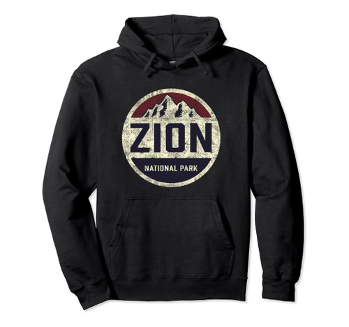 Retro Zion National Park Utah Mountain Women Men Kids Hiking Pullover Hoodie Retro Zion National Park Utah Mountain Women Men Kids Hiking Pullover Hoodie